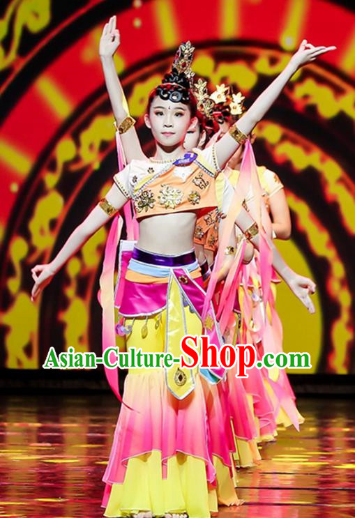 Children Costumes Dunhuang Dance Classical Children Pipa Dance Costumes