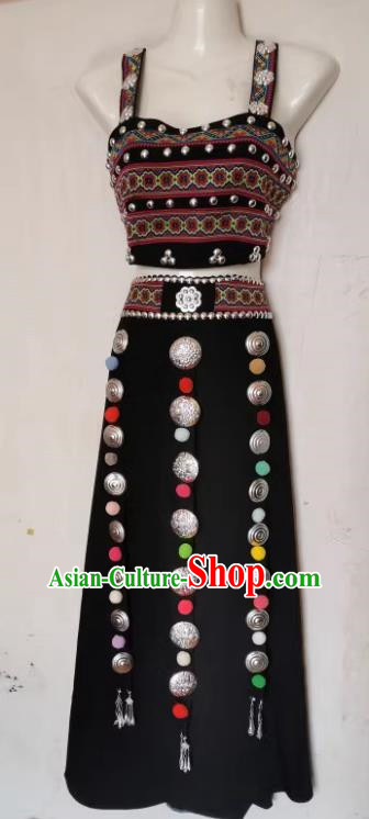 China Ethnic Yunnan Honghe Hani Minority Costumes Minority Traditional Cultural Festival Costumes Guangxi Minority Costumes