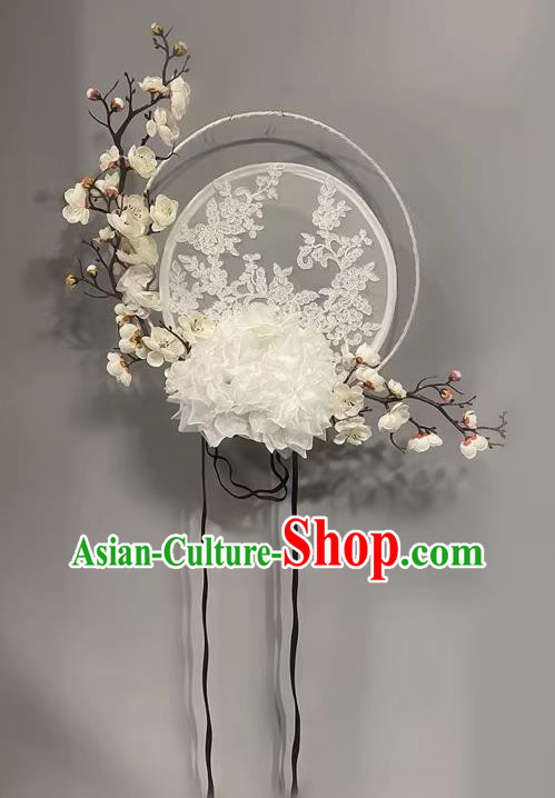 Chinese Style Blue And White Porcelain Headdress Catwalk Model Competition Exaggerated Makeup Modeling National Tide White Ancient Style Cheongsam Hair Accessories