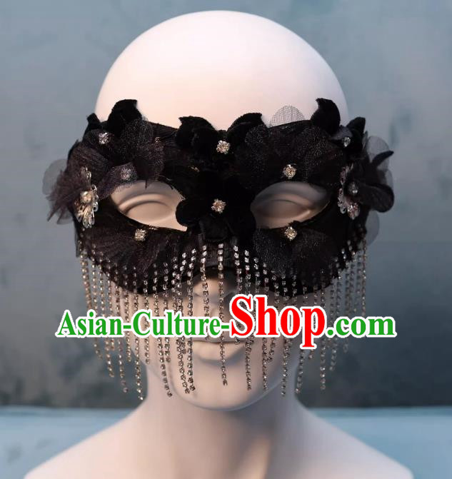 Tassel Mask Masquerade Half Cover Face Mask Antique Lace Eye Mask Party Gathering