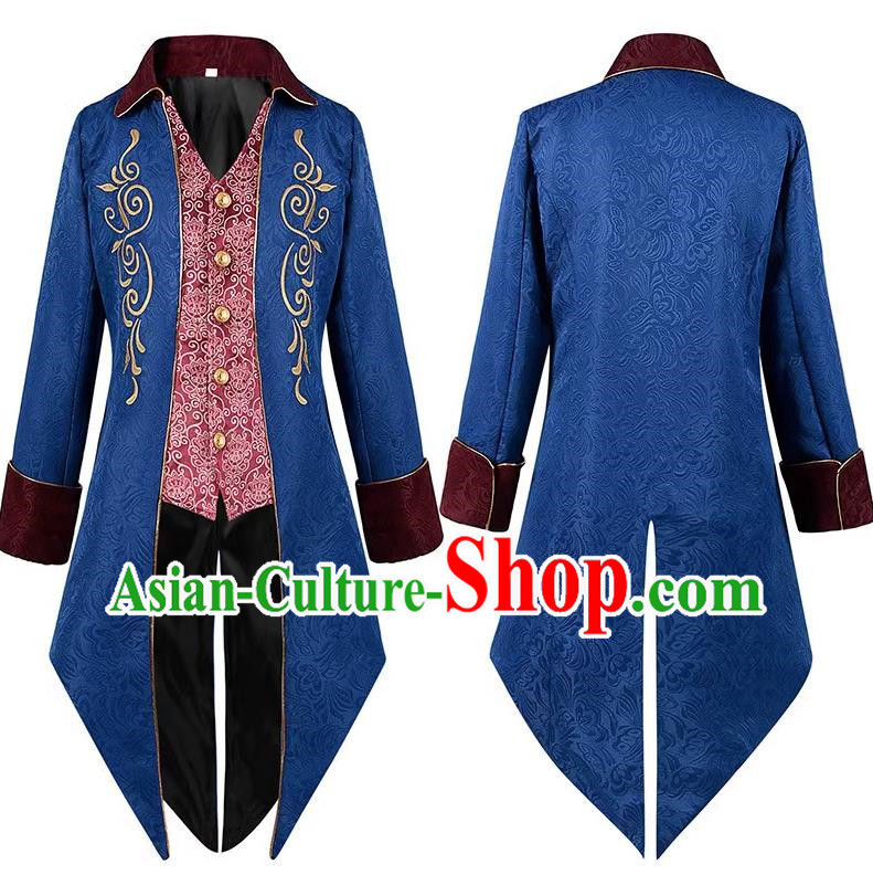 Medieval Court Embroidered Tuxedo Gorgeous Phnom Penh Aristocratic Costume European And American Stage Drama Large Size Gentleman Uniform