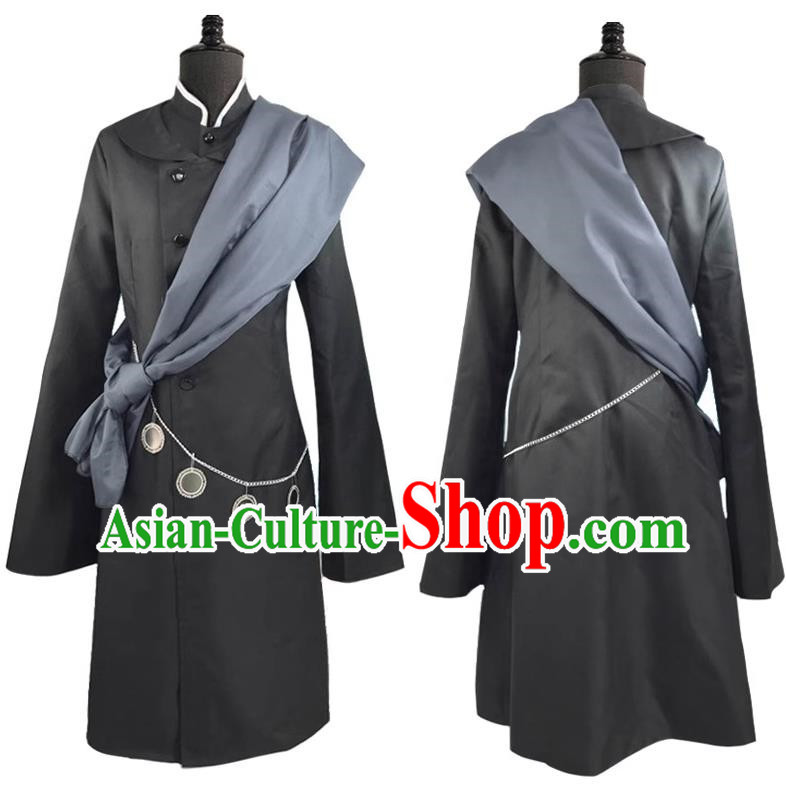 Cosplay Funeral Robe Shawl Clothes Suit Halloween Mortician Costumes