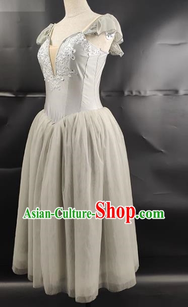 Female Adult Ballet Stage Costumes Giselle Pure Color Tutu Gauze Skirt Tutu Skirt Big Skirt Practice Clothes