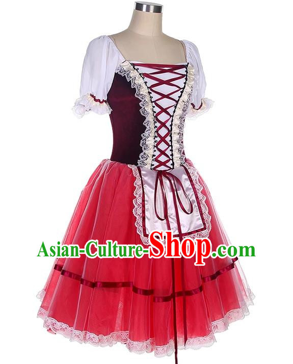 Ballet Costume Don Quixote Children Competition Professional Performance Costume Red Tutu Skirt Adult Spanish Dance Skirt