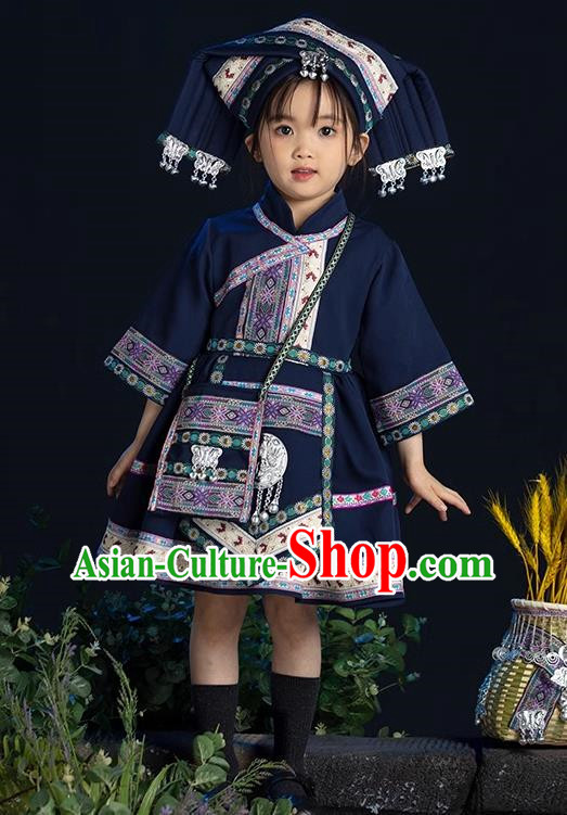 Children Children Ethnic Clothing Children Minority Miao Girls Clothes Zhuang Children Petit Skirt