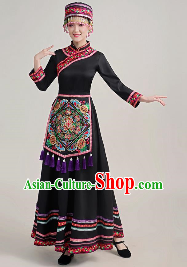 Dong Costume Female Minority Costume Adult Autumn And Winter Long Embroidery Stage Performance Costume Show