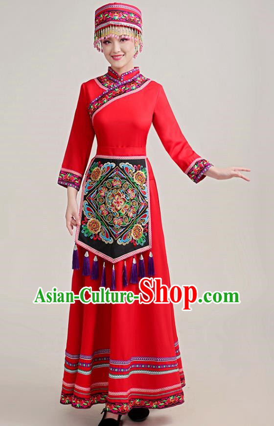 Dong Costume Female Minority Costume Adult Autumn And Winter Long Embroidery Stage Performance Costume Show