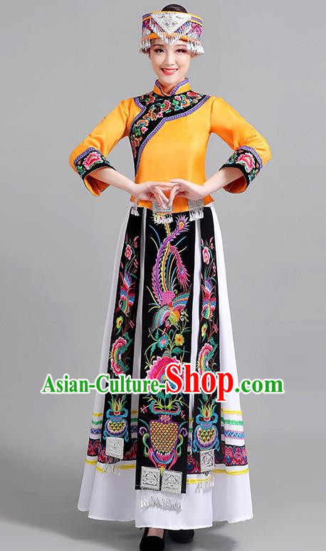 56 Ethnic Minority Costumes Female Miao Yao Yao Yi Yi Embroidery Adult Tujia Costume Performance Dance Performance