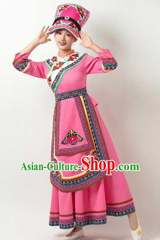 Qiang Clothing Female Yi Ethnic Minority Clothing Sichuan Yi Female Clothing Stage Performance Costume Long Skirt