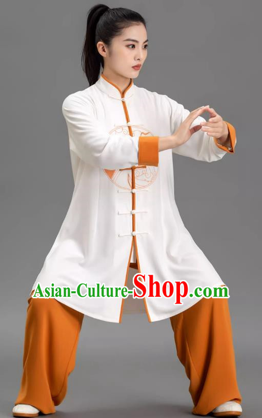 Tai Chi Clothing Fashion Design Performance Clothing Contrast Color Matching Suit Chinese Style Long Section