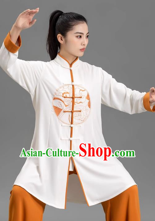 Tai Chi Clothing Fashion Design Performance Clothing Contrast Color Matching Suit Chinese Style Long Section