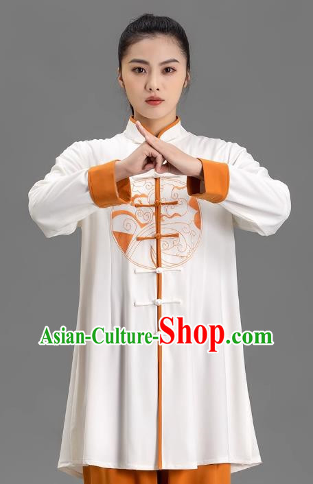 Tai Chi Clothing Fashion Design Performance Clothing Contrast Color Matching Suit Chinese Style Long Section