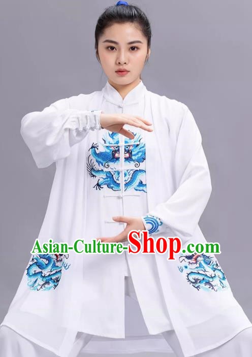 Tai Chi Suit Exquisite Embroidery Dragon Performance Competition Practice Qigong Men And Women The Same Style