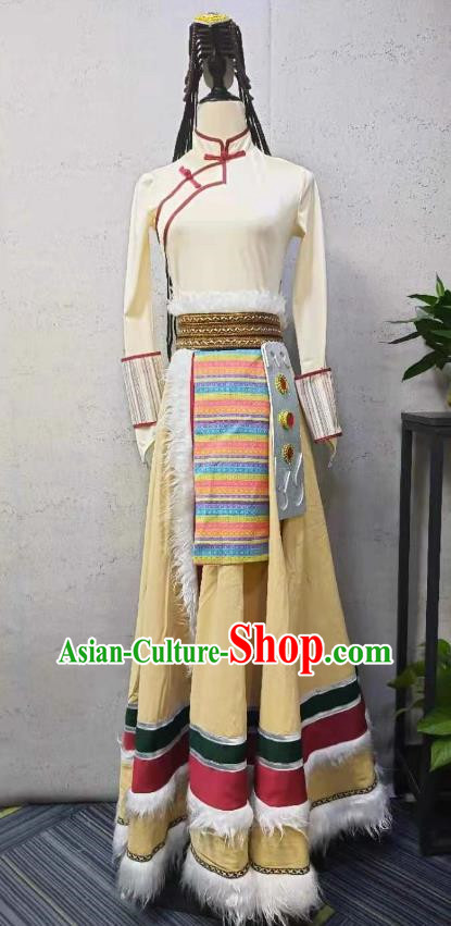 National Costume Tibetan Dance Performance Costume Ethnic Minority Costume Female Art Test Practice Tibetan Costume