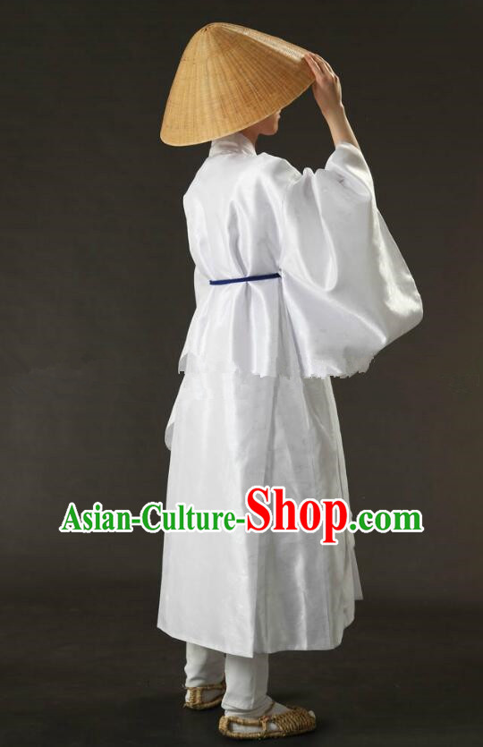 Korean Ancient Prince Costume Traditional Male Clothing Groom Fashion White Hanbok