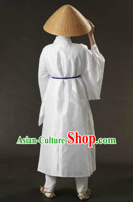 Korean Ancient Prince Costume Traditional Male Clothing Groom Fashion White Hanbok