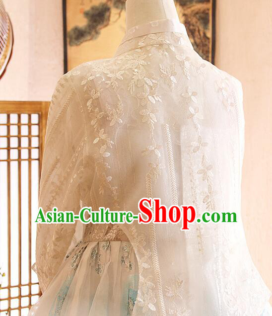 Top Korean Wedding Dress White Traditional Hanbok Bride Costume