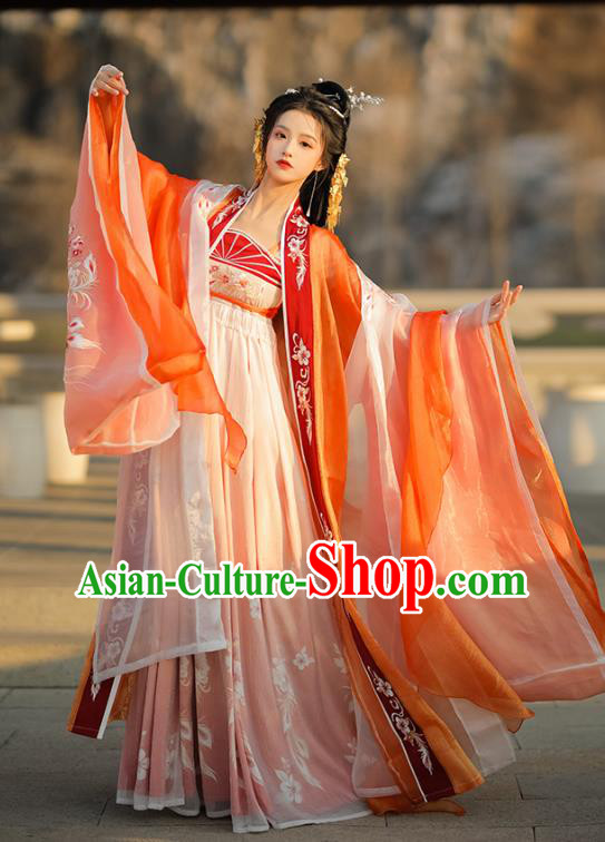 China Tang Dynasty Princess Clothing Traditional Female Costumes Ancient Court Woman Hanfu Dresses