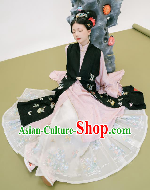 China Hanfu Ming Dynasty Court Woman Clothing Traditional Costumes Ancient Noble Countess Dresses