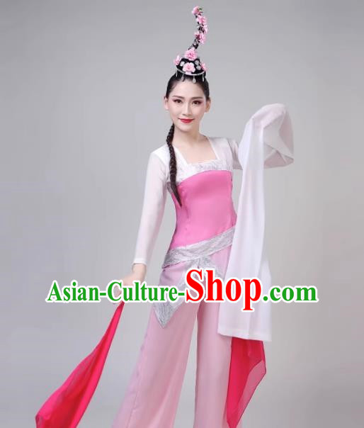 Classical Dance Costume Female Elegant Water Sleeve Performance Costume National Group Dance Taoli Cup Stage Taoyao Performance Costume