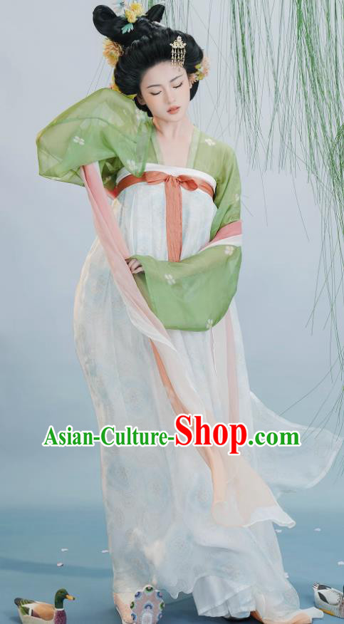 Chinese Ancient Palace Princess Dress Costume Female Hanfu Tang Dynasty Court Empress Clothing