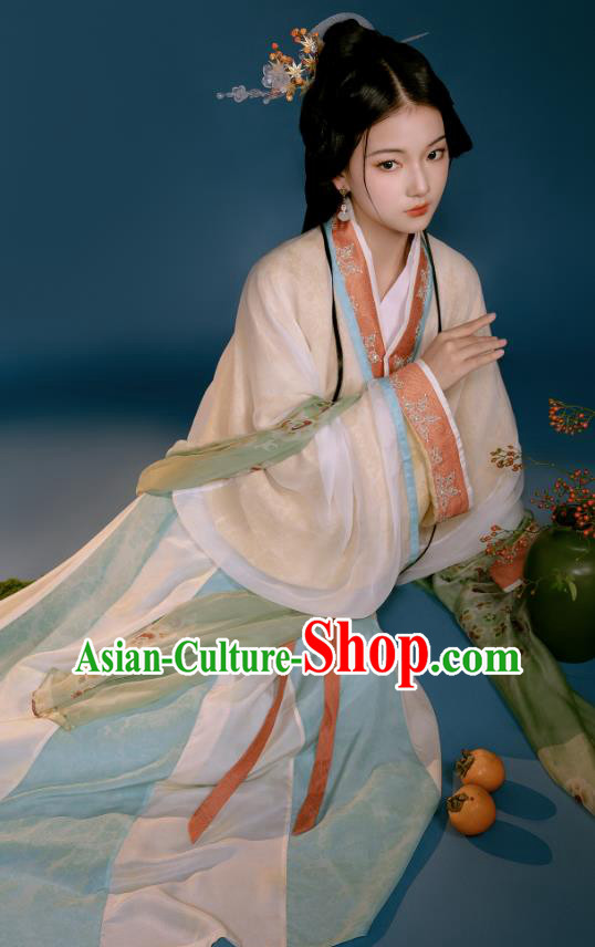 Chinese Jin Dynasty Court Lady Clothing Ancient Palace Princess Dress Costume Woman Hanfu Set