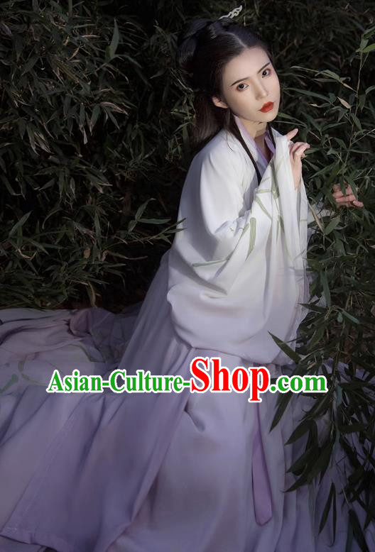 Chinese Traditional Hanfu Dress Ancient Fairy Clothing Jin Dynasty Princess Garment Costumes