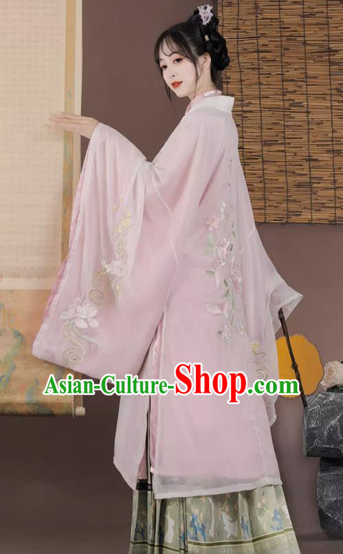 Ancient China Princess Costumes Traditional Hanfu Dress Cape Blouse and Mamian Skirt Ming Dynasty Nobility Lady Clothing Complete Set