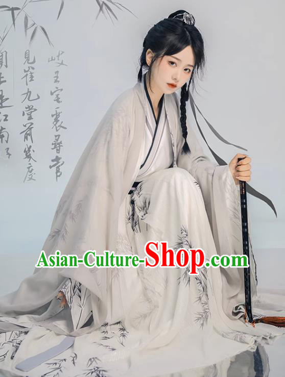 Ancient China Swordsman Costumes Traditional Wuxia Hanfu Dress Jin Dynasty Young Hero Clothing