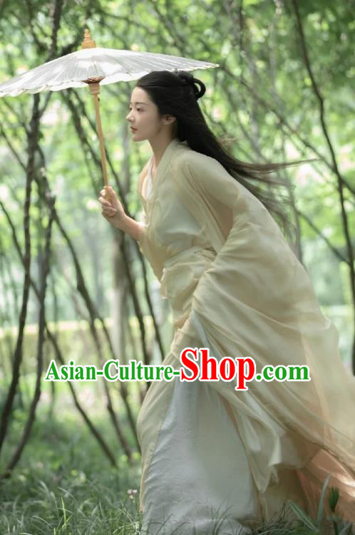 China Ancient Female Swordsman Costumes Jin Dynasty Young Woman Hanfu Dresses