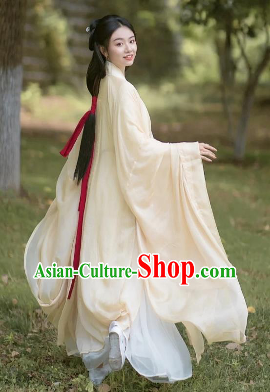 China Ancient Female Swordsman Costumes Jin Dynasty Young Woman Hanfu Dresses