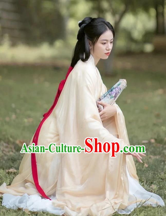 China Ancient Female Swordsman Costumes Jin Dynasty Young Woman Hanfu Dresses
