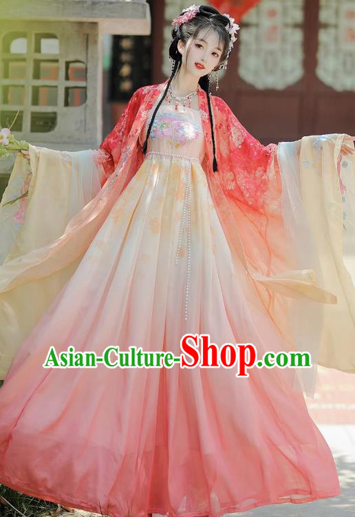 China Tang Dynasty Princess Clothing Traditional Hanfu Woman Costume Ancient Fairy Dresses
