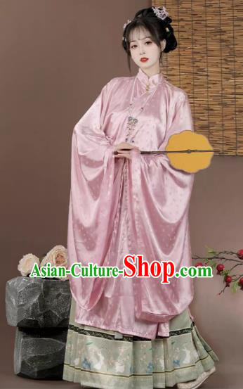 China Traditional Woman Mamian Qun Costumes Ancient Noble Lady Dress Ming Dynasty Clothing