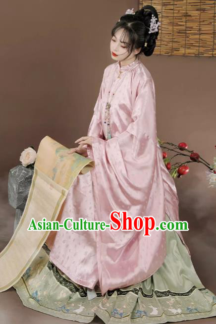 China Traditional Woman Mamian Qun Costumes Ancient Noble Lady Dress Ming Dynasty Clothing