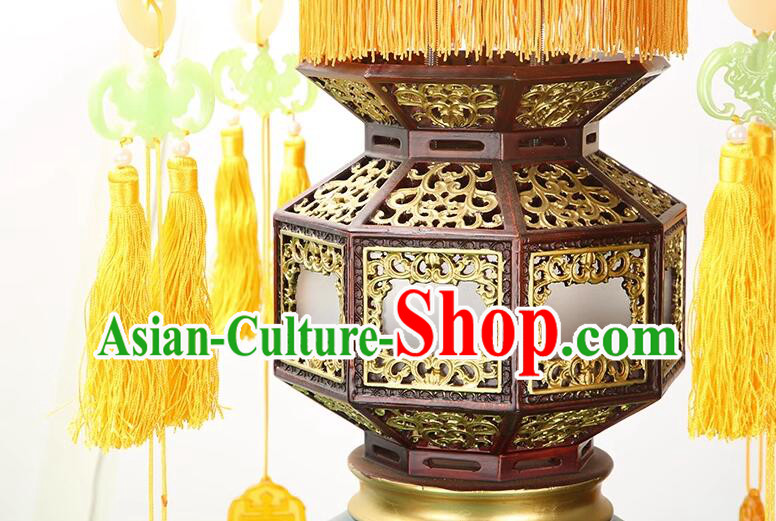 Chinese Handmade Ceiling Lantern Classical Temple Palace Lantern Traditional Floor Lamp
