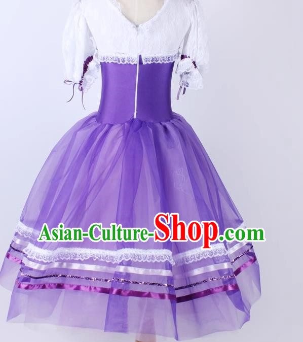 Children Court Style Lace Ballet Dance Skirt Long Skirt Yarn Skirt Performance Costume Stage Costume