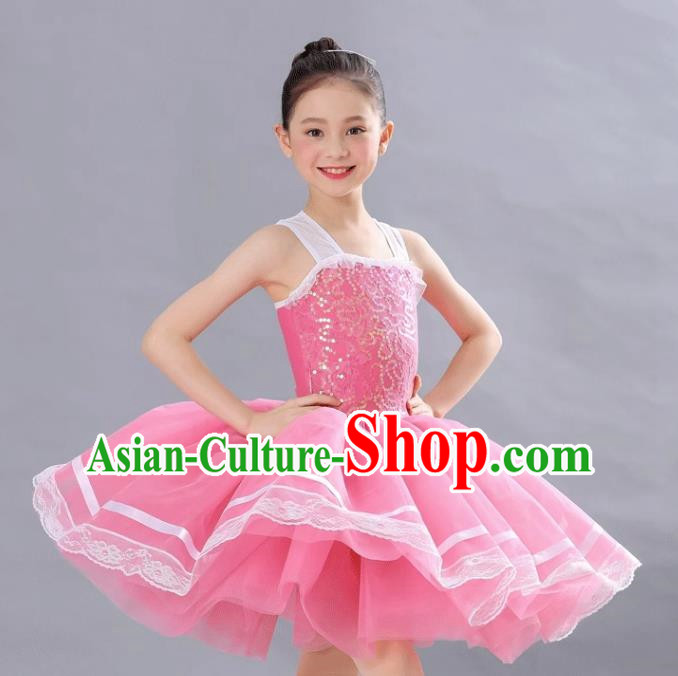 Children Sequined Gauze Skirt Dance Costume Girls Performance Costume Professional Stage Costume Ballet Skirt