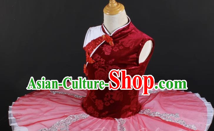 Children Female TUTU Skirt Professional Ballet Dance Skirt Stage Costume Performance Costume