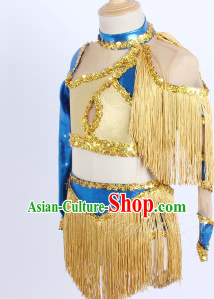Children Spring And Summer Performance Costumes Stage Costumes Performance Costumes Tassel Irregular Jumpsuits