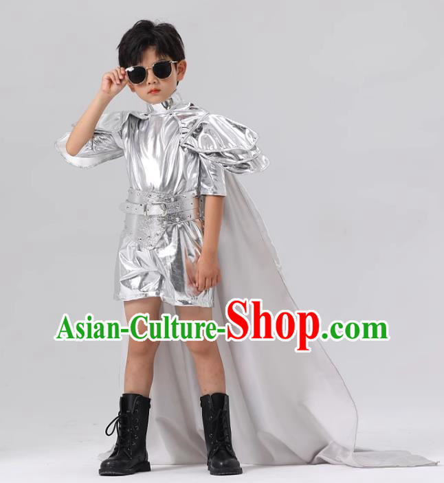 Boys Metaverse Technology Style Chasing Light Teenager Models Catwalk Fashion Children Car Models Show Trendy Clothes