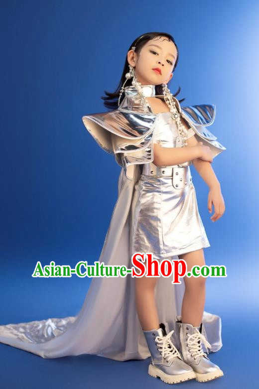 Girls Chinese Style Dress Metaverse Technology Trendy Clothing Punk Cool Catwalk Competition