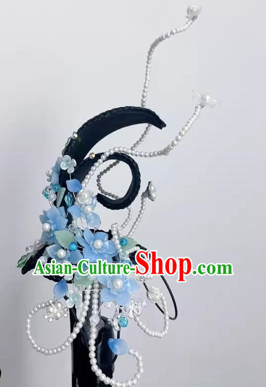 Flower God Dance Headgear Beijing Dance Academy Dance Stage Performance Wig Hair Accessories