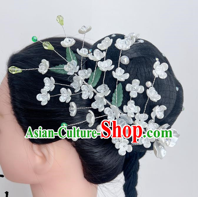 Classical Jasmine Dance Performance Headdress Flower Blooming Feelings Wig Hair Decoration Opening Group Dance Folk Dance Jewelry