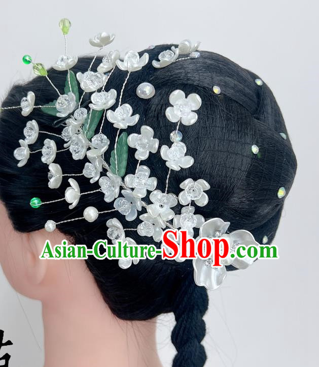 Classical Jasmine Dance Performance Headdress Flower Blooming Feelings Wig Hair Decoration Opening Group Dance Folk Dance Jewelry