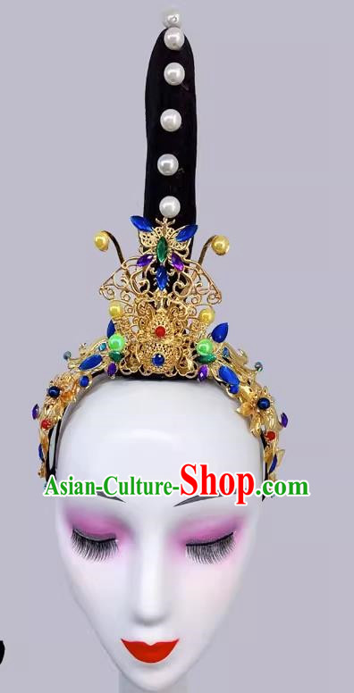 Chinese Classical Dance Dunhuang Flying Dance Headdress Silk Road Rose Lotus Art Test Dance Headdress Performance Performance Headdress