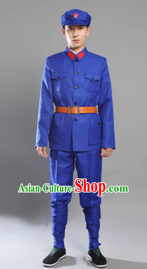 Red Army Uniform Anti Performance Sapphire Blue Suit