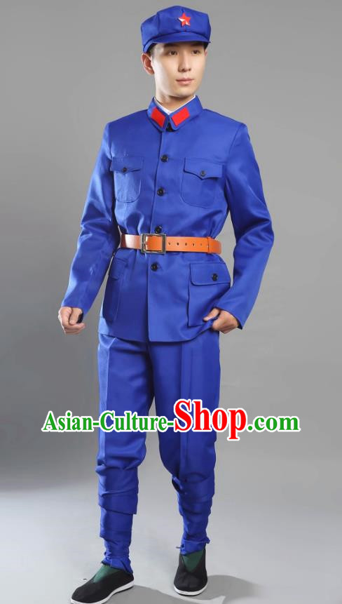 Red Army Uniform Anti Performance Sapphire Blue Suit