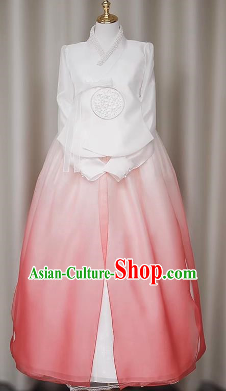 Korean Ladies Hanbok Palace Style Embroidered Performance Dress