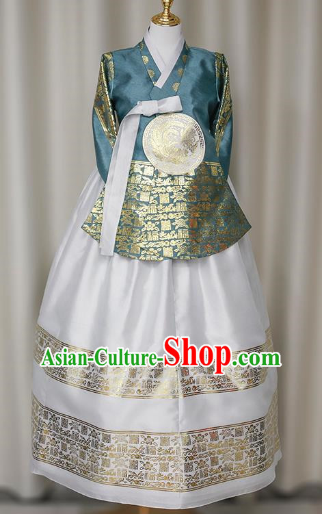 Korean Ladies Hanbok Bronzing Palace Performance Dress